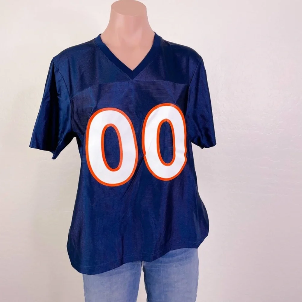 Denver Broncos NFL Team Apparel Womens Navy V-Neck 00 Short Sleeve Jerse… - Picture 2 of 7